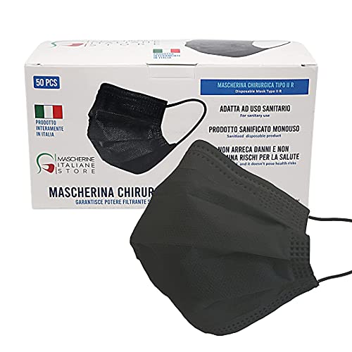 Mascarilla quirúrgica 3 capas Certificación CE PAQUETE DE 50 UNIDADES. FABRICADAS EN ITALIA EN SU TOTALIDAD CON MATERIALES ITALIANOS CERTIFICADOS