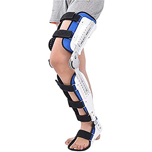 Massage-AED Soporte De Tobillo Ortopédico, ROM Ajustable Post-operatorio De Soporte De Rodilla Ortesis Protector De Inmovilizador, Estabilizador De Pierna Completo Ortesis De Rodilla Férula