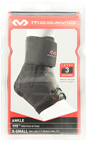 Mc David 195 Estabilizador de tobillo con cinta Unisex adulto, Negro, L
