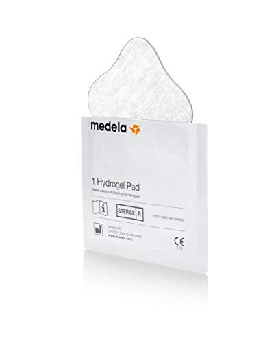 Medela Parches de hidrogel - Alivio y enfriamiento instantáneo para pezones doloridos, reutilizables, paquete de 4 almohadillas estériles envueltas individualmente