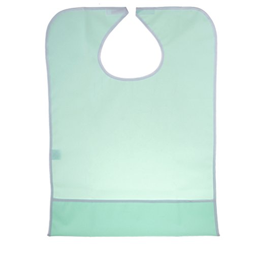 MERIGLARE Babero Adulto Delantal para Comer Babero Geriátrico Babero Adulto - Verde claro
