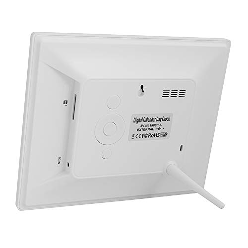 MIKLL Day Clock - Reloj Digital Grande, Sin Abreviaturas, para Ancianos y Pacientes con Demencia - 3 Opciones de Alarmas y Recordatorios de Medicamentos