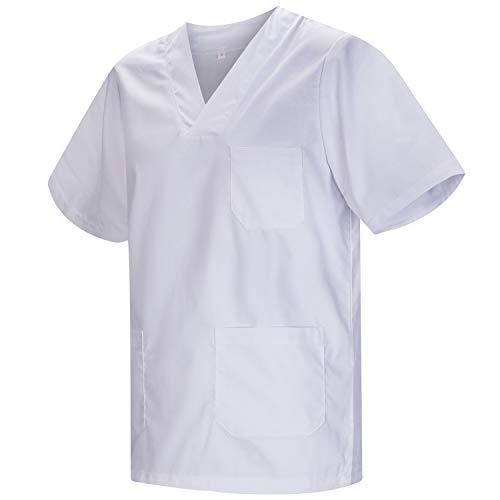 MISEMIYA - Casaca Y PANTALÓN Sanitarios Unisex Uniformes Sanitarios MÉDICOS Conjuntos Sanitarios 8178 - XS, Blan