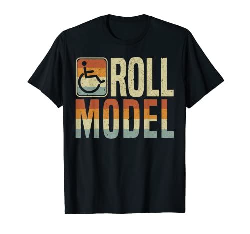 Modelo de rol Usuario de silla de ruedas Discapacitado Amputado PWD Discapacitado Camiseta