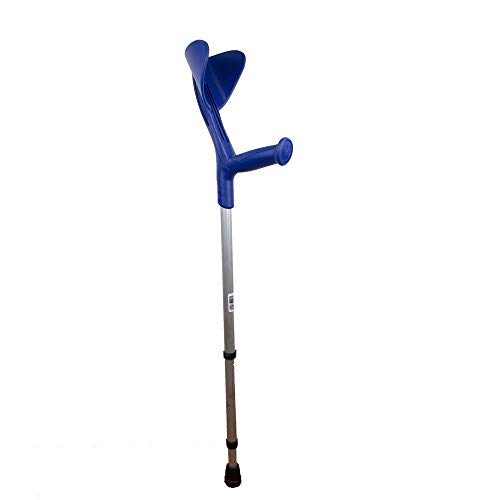 Muleta ortopédica para andar, Bastón inglés, 1 unidad, Regulable en altura, puño ergonómico, Color azul, Aluminio