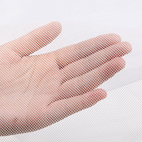 MYCARBON Mosquitera Adhesiva Ventana Cortable 2 Pcs 170x180cm Blanca Anti Moscas con Cuchillo