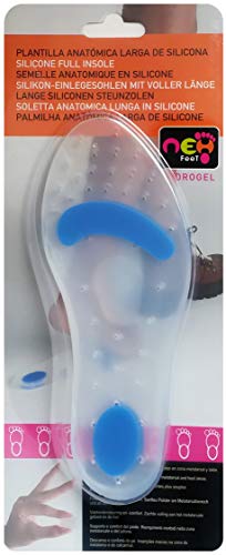 Neh Feet TI25065/3 - plantilla anatómica de silicona con Descarga Metatarsal y Calcáneo, Eu 41-42 Transparente y Azul