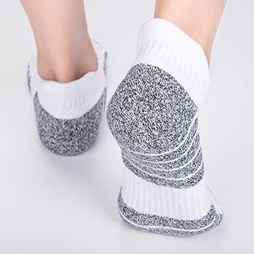 NUOZA Calcetines Tobilleros Hombre Negro Mujer 8 Pares Cortos Deporte Running 43-46 Bajos Algodon