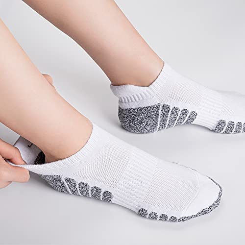 NUOZA Calcetines Tobilleros Hombre Negro Mujer 8 Pares Cortos Deporte Running 43-46 Bajos Algodon
