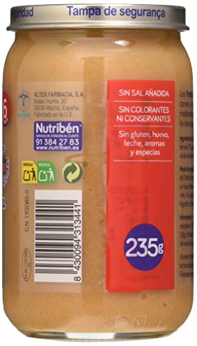 Nutribén Potitos de Guiso de Pollo y Ternera con Judías Verdes, Desde Los 6 Meses, 235g
