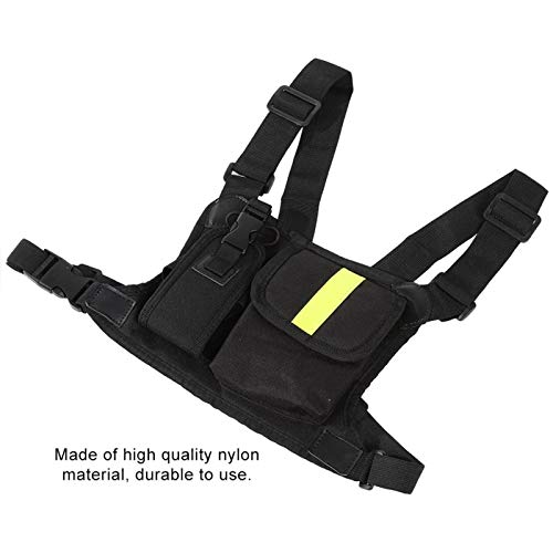 Okuyonic Chaleco Tipo Pistolera, Bolsa De Plataforma para El Pecho De Color Amarillo Brillante para Herramientas Operativas para WalkieTalkie