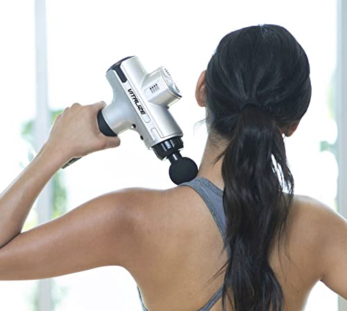 OPOVE Pistola Masajeadora Masajeador de Músculos de Percusión de Tejido Profundo Portátil Eléctrico Ultra Silencioso con Motor sin Escobillas para Relajación de Músculos Profundos, opove M3 Pro Negro