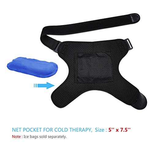Ortesis de hombro con calefacción, soporte de hombro de neopreno ajustable Soporte de hombro de compresión/calor y frío Terapia de almohadilla protectora Soporte de estabilidad para tendinitis