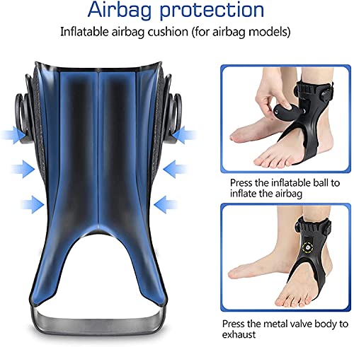 Ortesis de pie Caído, para Lesiones En El Tobillo del Tendón de Aquiles, Ortesis Y Tobillo AFO Corrección Postural, Férula Nocturna, Estabilizador, Ortesis Parálisis Flácida Caído Right Foot,L