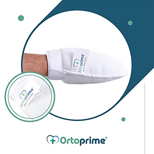OrtoPrime Pack 2 Manoplas Antiescaras - Manoplas Anti-Arañazos Evita Lesiones - PROTECCIÓN Manos y Muñecas - Manoplas Escaras ACOLCHADA - Guantes ANTIESCARAS Confort y Descanso