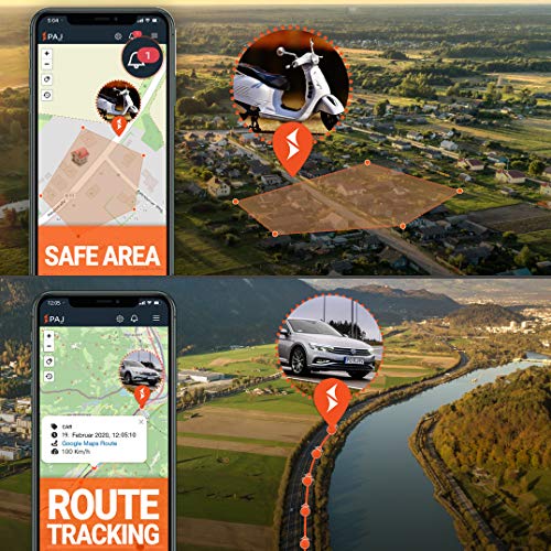 PAJ GPS Allround Finder 2020 -Localizador GPS para Coche, Moto, Personas Mayores, niños y más-Rastreador GPS en Tiempo Real-GPS antirrobo Coche-Marca Alemana- Incluye botón SOS para emergencias