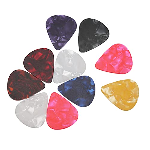 Pegatinas para Diapasón de Guitarra Calcomanía de Mapa de Nota de PVC Calcomanía de Mapa de Nota de Diapasón Desmontable con 10 Piezas de Púas de Guitarra