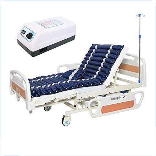 PHASFBJ Colchón Antiescaras de Aire Alternante, Colchoneta Antiescara con con Motor Compresor Regulador de Presión 20 Celdas de Aire 200 x 90 para Escaras de Grado I,Normal Pump,No Hole