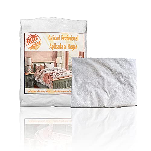 PimPam Factory - Pack 2 Protector Colchón Impermeable Algodón | Fabricado en España | 105x190/200 cm | Funda Cubrecolchón Antiescaras | Transpirable y Antiácaros | Incontinencia Urinaria | Salva Camas