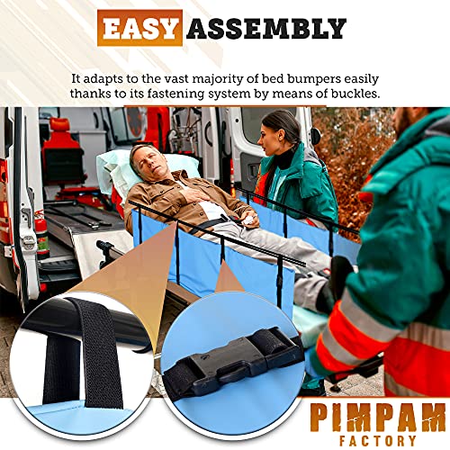 PimPam Factory - Protector barandilla Cama 40X160 cm | Fabricado en España | Tejido de poliéster y Poliuretano inducido | Diseñado para Proteger de Cualquier Golpe | Higiénico y Lavable