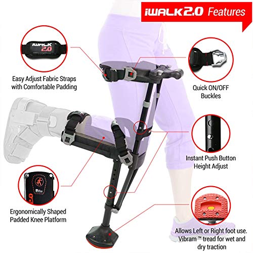 PINGJIA Muleta De Rodilla Ajustable Y Antideslizante, Bastón De Andador para Discapacitados De Aluminio De Aviación con Una Sola Pierna, Equipo De Rehabilitación, Andador para Personas Mayores