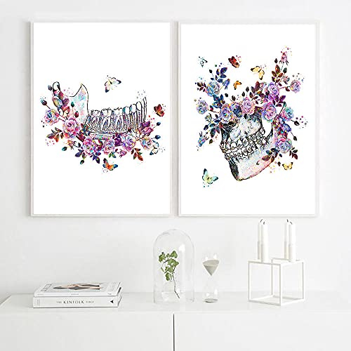 Póster de pared Dental, pintura sobre implantes de dientes, ilustraciones impresas, dentista, medicina, higienista, lienzo, arte, decoración de clínica moderna, imágenes artísticas