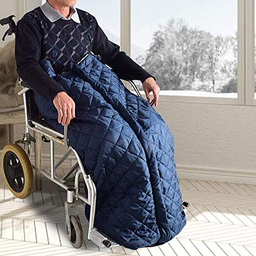 QMJYP Saco para Silla de Ruedas,Manta de Invierno para Silla de Ruedas para Adultos, Cosy - Funda de Forro Polar para Silla de Ruedas,Manta de Protección para Sillas de Rueda