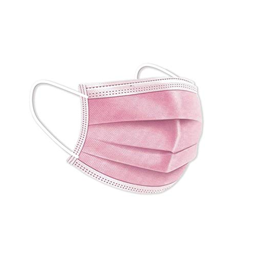 RADEX 85005053. Caja de 50 Mascarillas Quirúrgicas Tipo IIR con Gomas, Rosa, Fabricado en España, Tres Capas, Material Hipo Alergénicos, Resistente a Salpicaduras