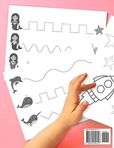 Repasar lineas y formas - libro de preescritura para niños 2-4 años: Libro de actividades infantiles - para los más pequeños que empiezan a aprender a controlar el lápiz y dibujar formas