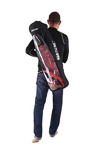 SEAC Apnea Mochila Bolsa de Hombro Soporte de Sello de Cola Larga, 95x21x16 cm, Unisex-Adult, Negro
