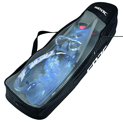 SEAC Apnea Mochila Bolsa de Hombro Soporte de Sello de Cola Larga, 95x21x16 cm, Unisex-Adult, Negro
