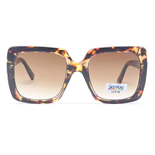 Seeyou - Gafas de sol hexagonales cuadradas para hombre y mujer, protección UV 400