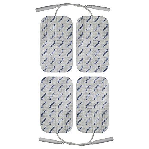 Set de 16 electrodos rectangulares de axion | Medidas de 10 x 5 cm compatible con su electroestimulador TENS EMS para su tratamiento de electroestimulación