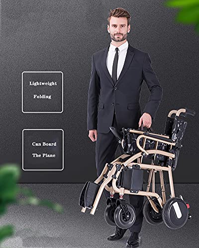 Silla De Ruedas Eléctrica Portátil Plegable Power Compact Mobility Aid Silla De Ruedas Silla De Viaje Scooter De Amortiguación Ligera Joystick Inteligente De 360 °