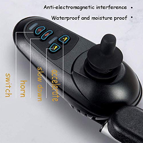 SISHUINIANHUA Batería de Litio Segura Silla de Ruedas eléctrica Manual Uso Doble Eléctrico Dos Personas Smart Power Chair Ligero Ligero 360 °