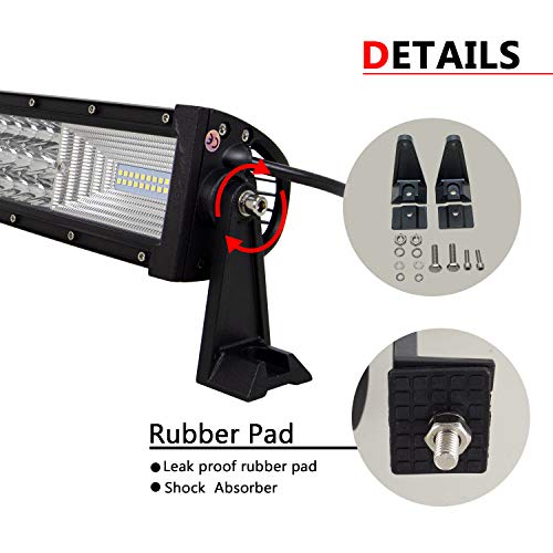 SKYWORLD 42 pulgadas 107 cm 540W curvada barra de trabajo ligera del trabajo, barra de luz led haz combinado del punto de inundación de 12V-24V 6000K para 4x4 SUV ATV UTV con el arnés de cableado