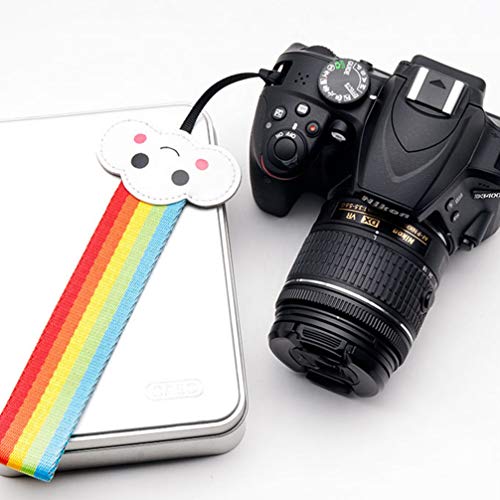SOLUSTRE Cámara de Mano Correa de Muñeca Sonrisa Nube Arco Iris Cámara Instantánea Pulsera de Cámara Cuerda de Escalada Correa de Agarre de Mano Teléfono Móvil Cordón Cuerda para Cámara