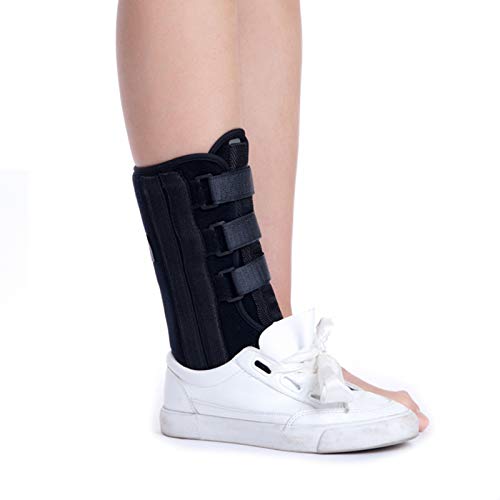Soporte de fijación de tobillo, férula de fijación de protector de esguince de fractura de tobillo, soporte de tobillo de compresión ajustable para hombres y mujeres para aliviar el dolor, hinchazón y