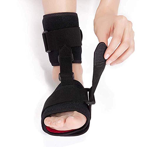 Soporte para caída del pie, para recuperación de fracturas, protección y curación después de lesiones en el pie o el tobillo Ortesis de tobillo Ortesis ajustable Corrector Férula Envoltura Correa