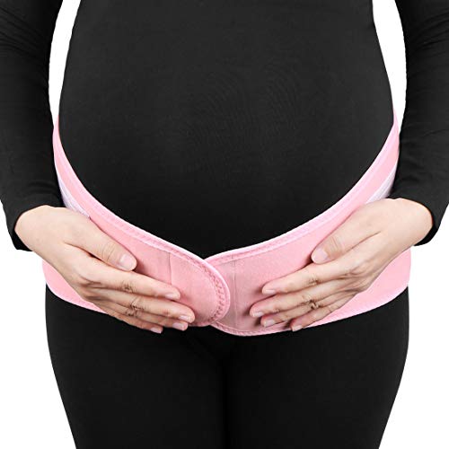 SOURCING MAP sourcingmap Apoyar la correa de la cintura abdominal vientre Barriga corsé ortopédico para la maternidad anteparto Rosa talla única