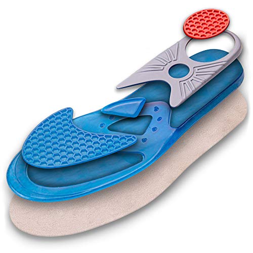 SULPO Plantillas contra la fascitis plantar y espolones calcáneos, plantillas de silicona para hombres y mujeres, ideales para deportes, oficina, trabajo, vida cotidiana, senderismo 40-41