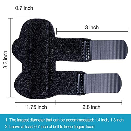 Sumifun Férulas para dedos, férula a presión con 2 fundas de gel para dedos rotos, protección de dedos para dolor de artritis, lesiones deportivas, baloncesto, béisbol