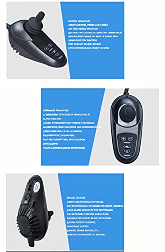 sZeao Controlador De Palanca De Mando para Silla De Ruedas Eléctrica Control Universal 360 ° Anti-Interferencia Electromagnética Accesorios Joystick para Silla De Ruedas Eléctrica