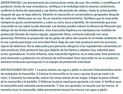 TBOC Mascarilla Higiénica No Reutilizable - [Pack 50 Unidades] [Color Negro] Antipolen Antipolvo Ligera Suave y Transpirable [Desechables] con Pinza Nasal Protección Facial [Alta Filtración]