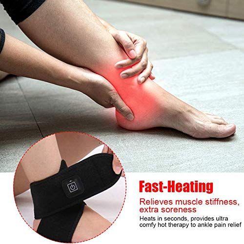Tobillera Ortopedica Para Esguince,Tobillera Con Calor,Tobillera Estabilizadora Protector,Tobilleras Deportivas,Tobillera Compresion Ajustable Con Línea De Alimentación USB,Para Artritis,Tendinitis
