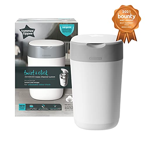 Tommee Tippee Sangenic Sistema avanzado para desechar pañales Twist & Click, Blanco