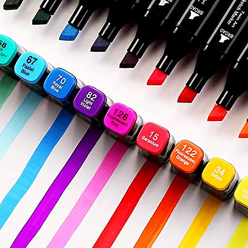 TongfuShop Rotulador de 80 Colores Marker Pen Marcadores Manga Creativos de Rotulador de Punta Doble ara Acuarela Graffiti para Principiantes Set de Rotuladores de Boceto Hecho Mano