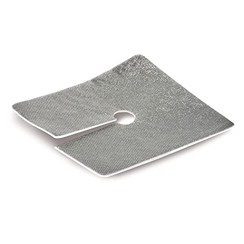 Tracheopad (cm 8 x cm 9,3) Apósito Aluminizado de Tela no Tejida Para uso en Traqueotomías ,Rápida Absorción del Exudado, Paquete de 50 Unidades. Fabricado en Italia