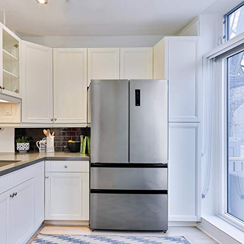 UNIVERSALBLUE | Frigorífico Americano Frenchdoor Inox | No Frost | Capacidad Total 536L | 4 Puertas | Congelador | Sistema Silencioso