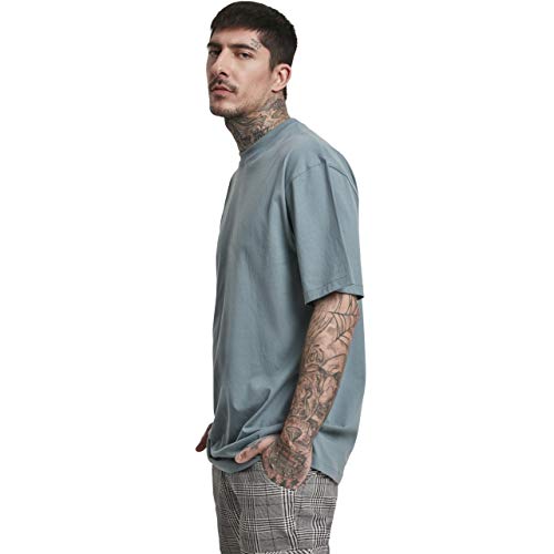 Urban Classics Basic Crew Neck Tall Tee, Camiseta, para Hombre, dusty blue, XL